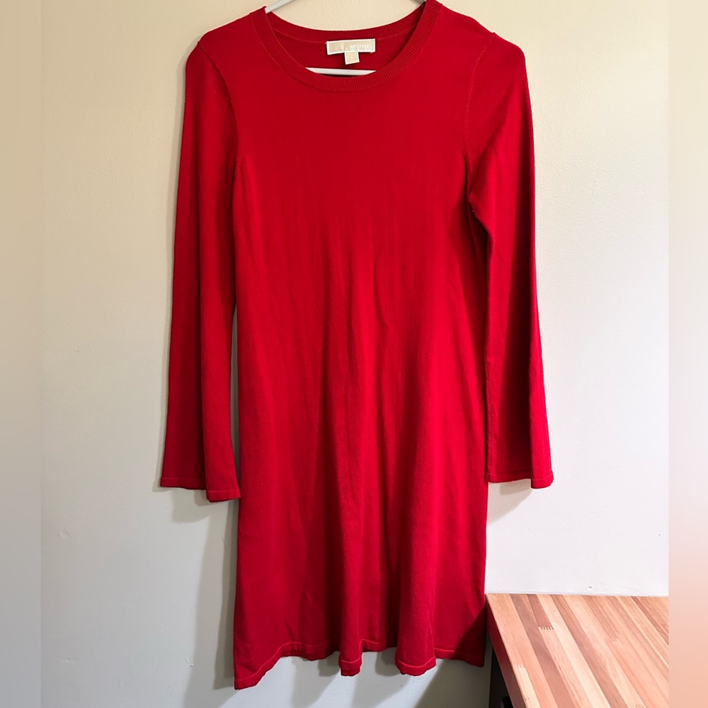 Michael Kors Red Long Sleeve Dress Size Small